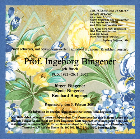 Prof. Ingeborg Bingener