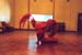 Tanzprobe für Hunger im Baltisky Dom mit der Tänzerin Kerstin Heimlich, St. Petersburg 2000
